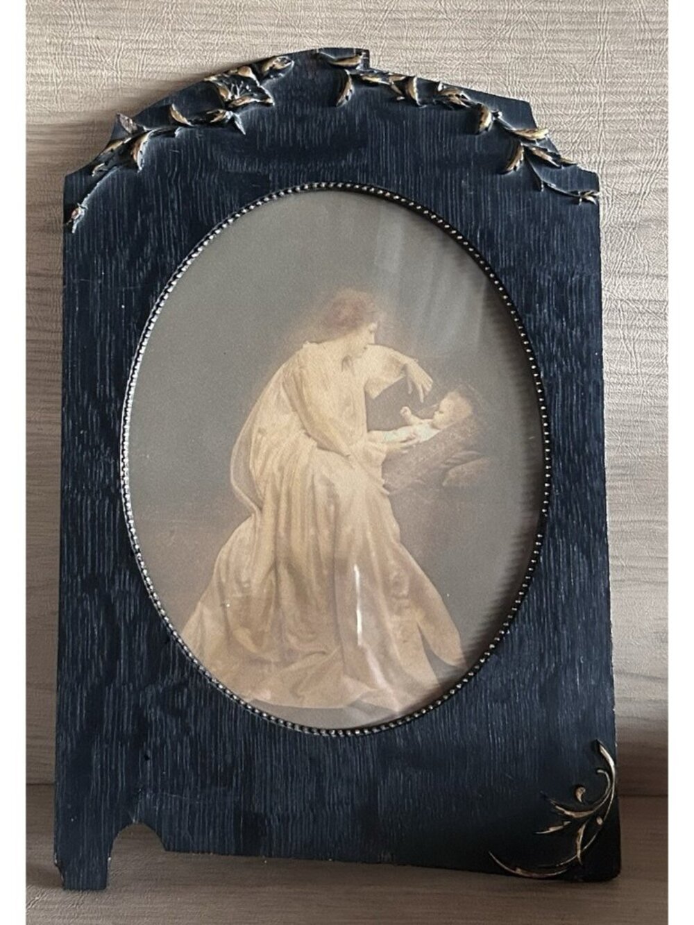 Antique Photo Mother Child  Framed Tlebrity Art Co Boston 1906 CR.